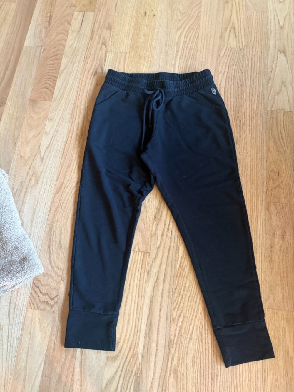 Free People FP Movement Pants Womens Medium Black Joggers Sweatpants Drawstring